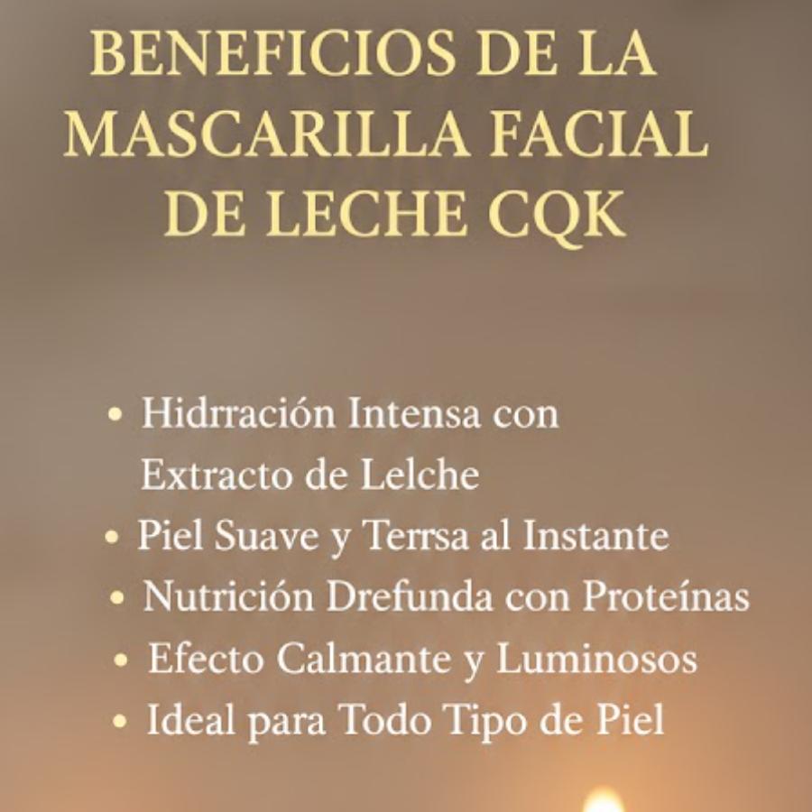 Mascarilla Hidratante Intensiva Milk Tender – CQK (Proteína de Leche)